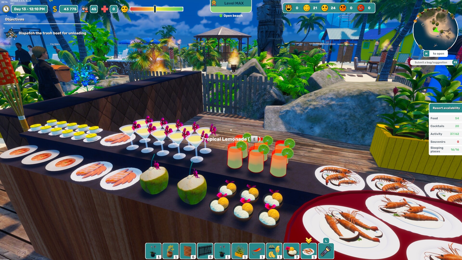 图片[2]-热带度假村经营模拟器 (天堂海滩模拟器)（Paradise Beach Simulator）Build.23380300[中文][4.44G]-极客游戏