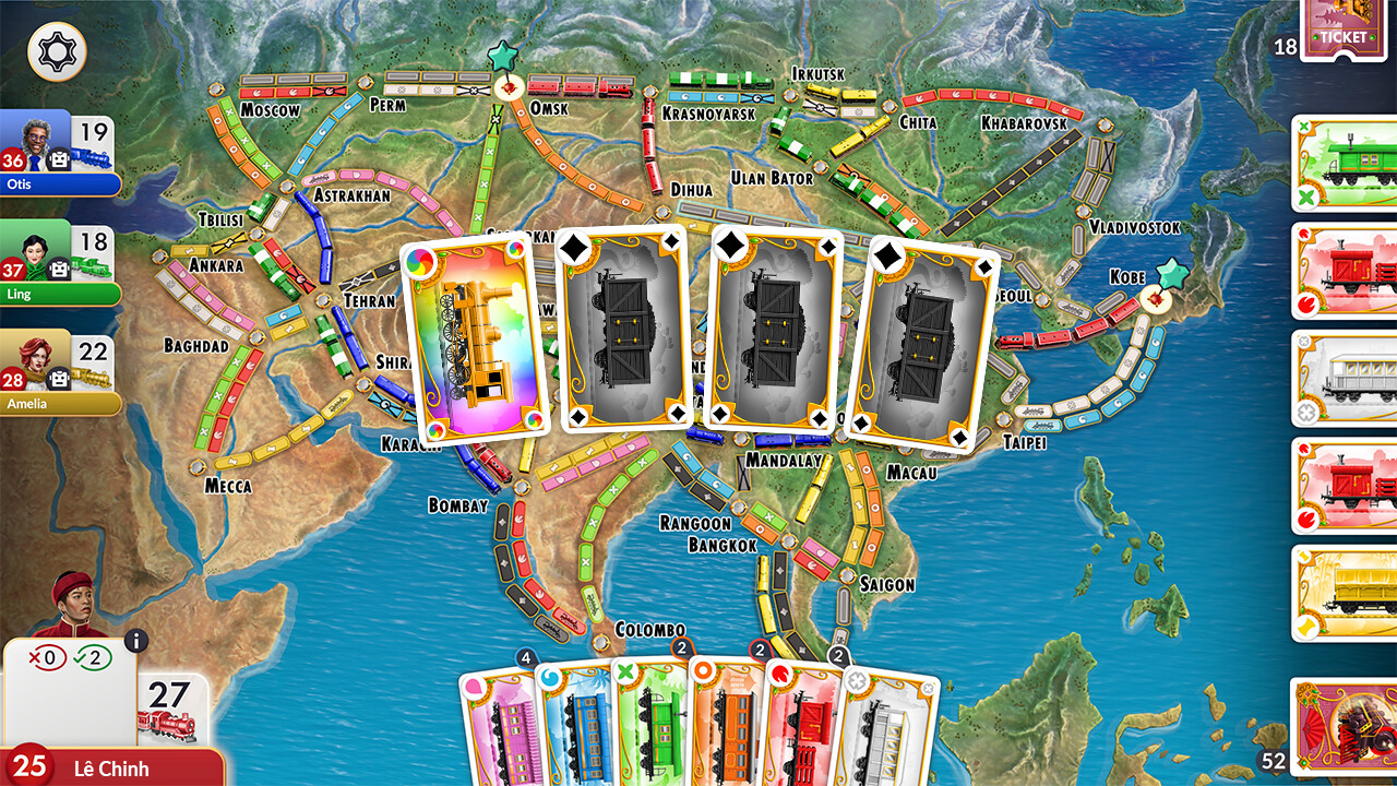 《车票之旅(Ticket to Ride)》|V1.5.0+传奇亚洲DLC+全DLC|英文|免安装硬盘版