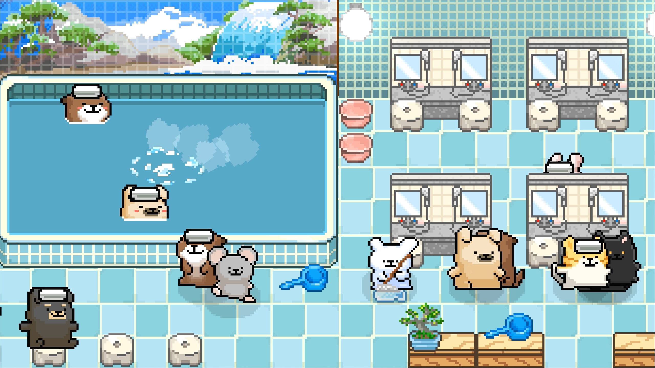 线条小狗：动物温泉|300M大小|官方中文|Malteses Fluffy Onsen
