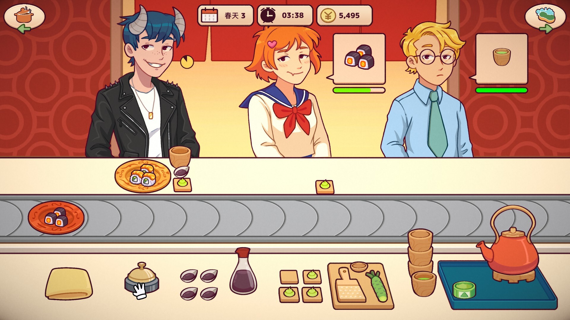 图片[3]-美味回转寿司店模拟器（Ugoku Sushi Bar）v1.0.1 免安装中文版下载-蒸汽游戏宝库 - 高质量Steam单机游戏下载站