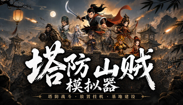 塔防山贼模拟器中文版下载|山门经营+塔防战斗+放置挂机|全DLC整合版