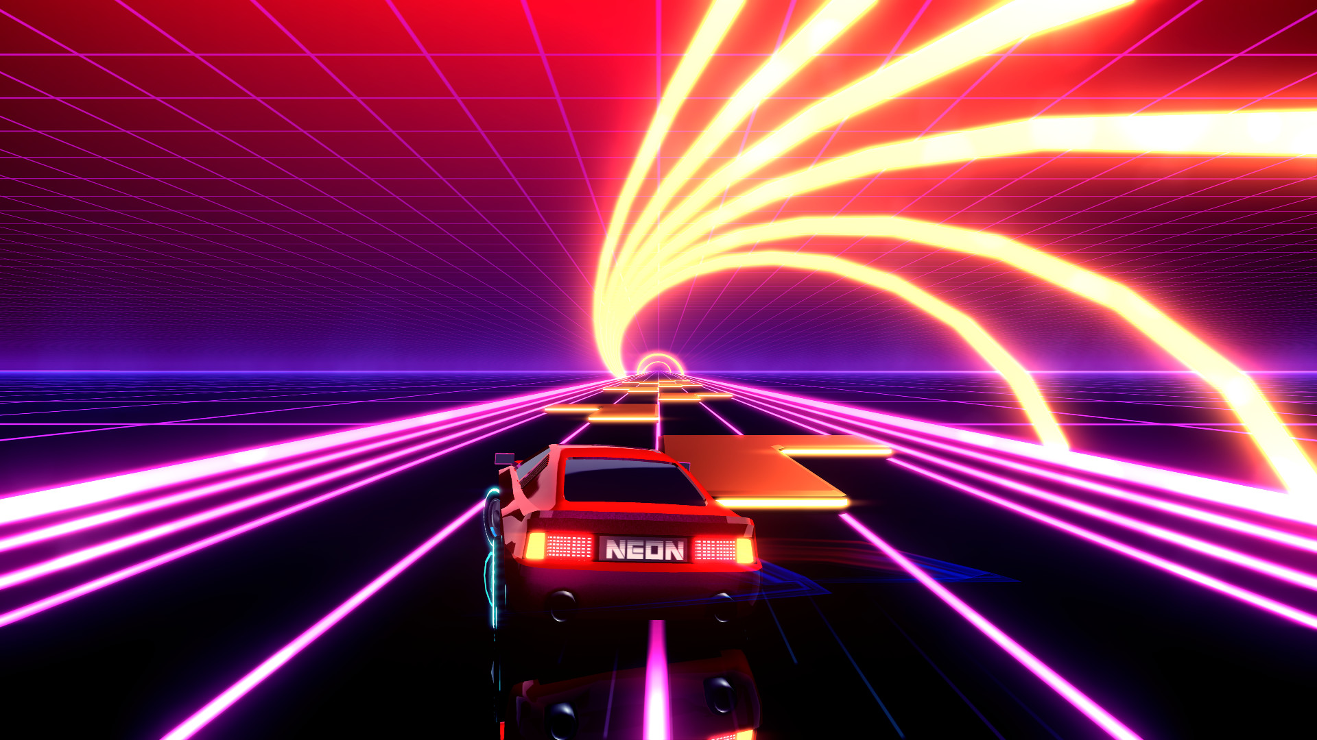 霓虹飞车|官方中文|支持手柄|Neon Drive插图1