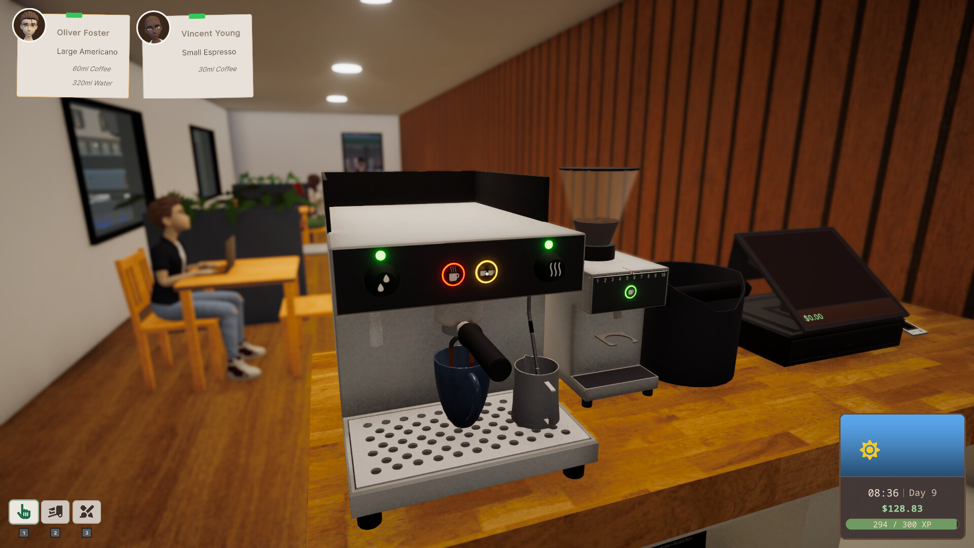 图片[2]-杯与柜台：咖啡店模拟器 (Cup and Counter: Coffee Shop Simulator) Build.24335617 [中文][2.69G]-极客游戏