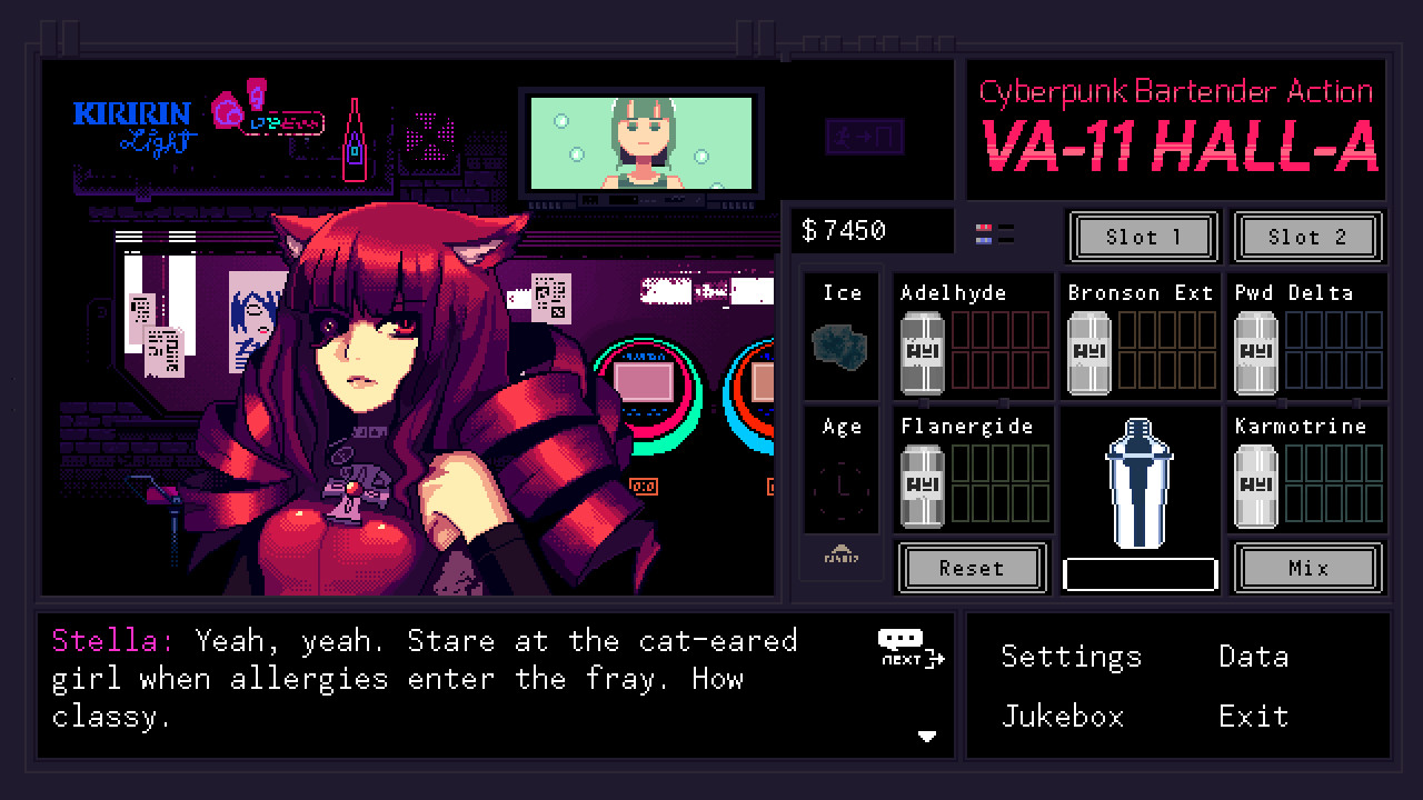 VA-11 HALL-A：赛博朋克酒保行动|200M大小|官方中文|VA-11 Hall-A: Cyberpunk Bartender Action
