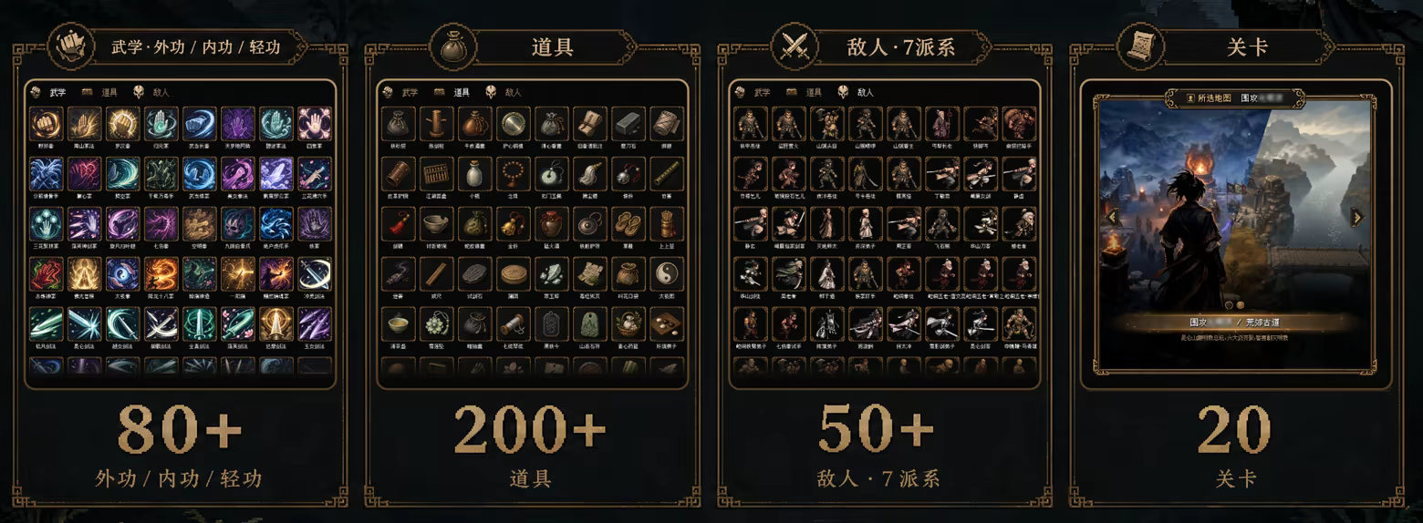 《群侠传:幸存者》中文版下载|武侠Roguelite动作游戏|全DLC免安装版