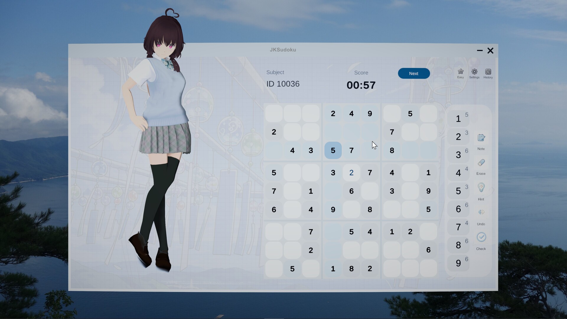 美女不能影响我答题的速度/No Cute Girl Can Stop My Sudoku